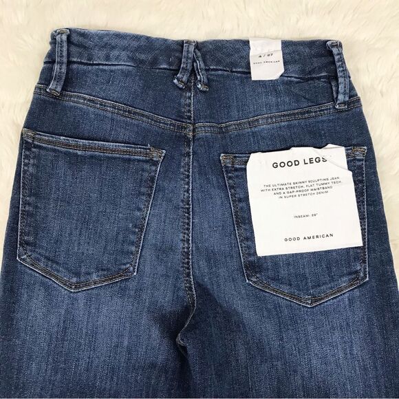 GOOD AMERICAN Good Legs Skinny Jeans High‎ Rise Sculpting Shaping Size 4 27 New - Picture 9 of 14